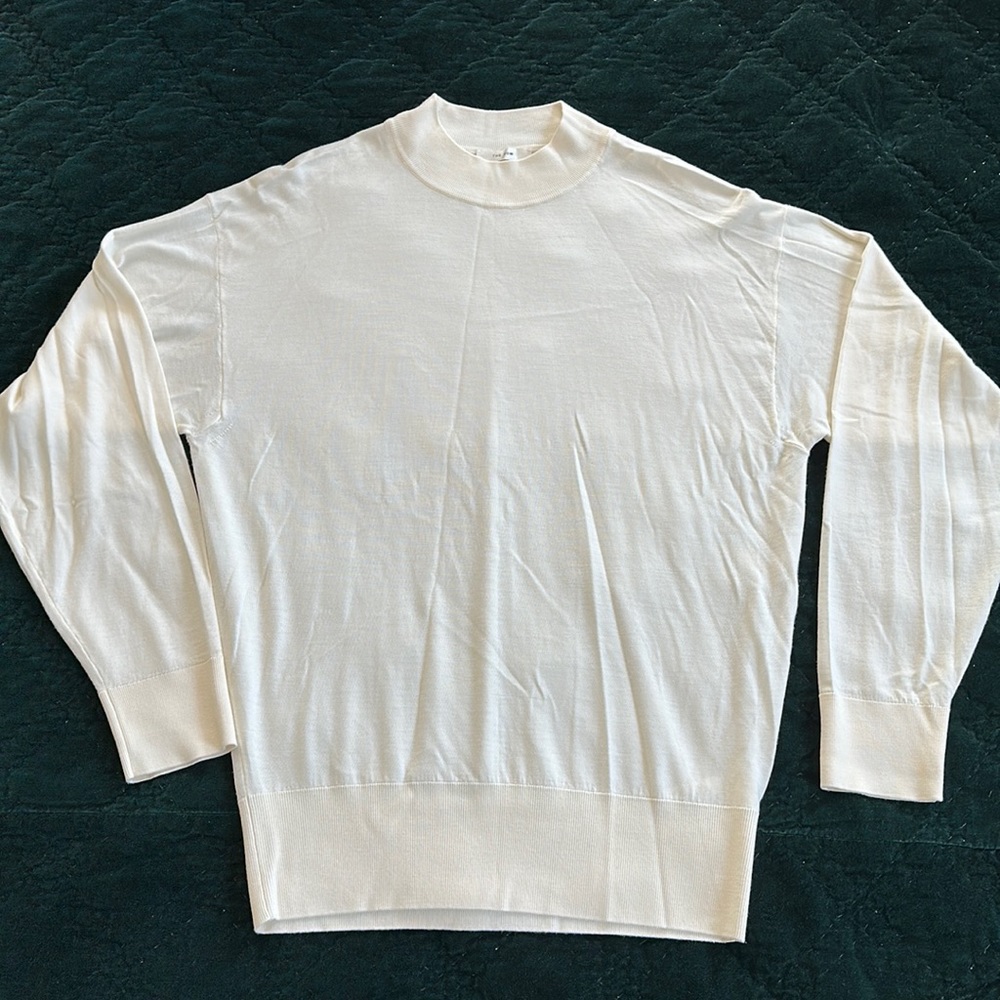 The Row Taryn Sweater in Ivory, Size Large